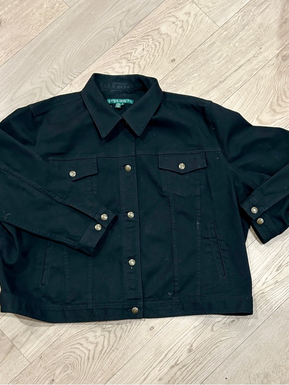 Lauren Ralph Lauren Black Stretch Jean Jacket